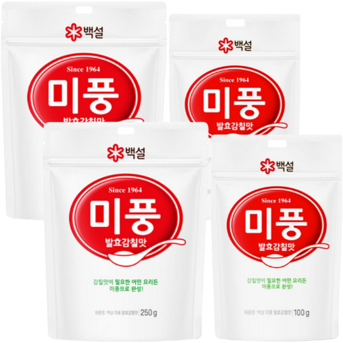 (꾸리미) 백설 발효감칠맛 미풍 2종 (250g+100g), 2세트, 350g