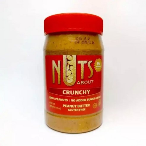 땅콩100 넛츠어바웃 무첨가 땅콩버터 크런치 500g 무가당 무염