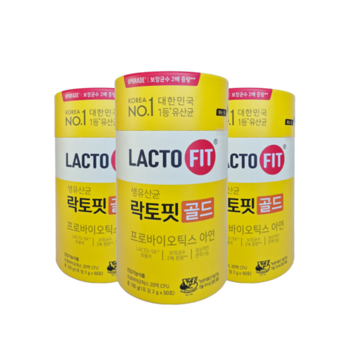 인기 생유산균 프로바이오틱스 락토X 골드 2gx50포 3통, 100g, 3세트