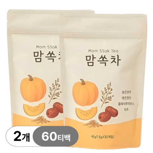 카페인 없는 맘쏙차 늙은호박 볶은현미 루이보스 대추 호박차