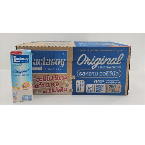 태국음료 락타소이 두유 소이빈 밀크 박스 250ML X 36EA
