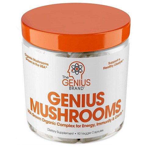 [해외] [The Genius Brand Mushroom] 더지니어스브랜드 지니어스 머쉬룸 90베지캡슐, 1개