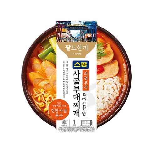 팔도한끼 의정부식 스팸사골부대찌개밥 450g x 12개