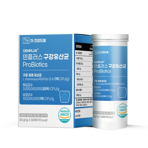 더건강드림 구강유산균 덴티케어 60g 30정