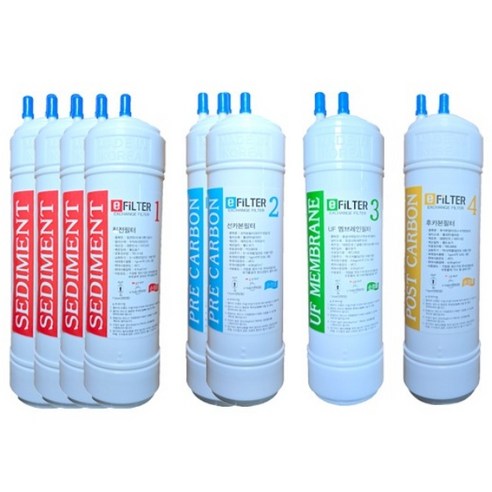 e-filter 국산 정수기필터 9인치 한방향 24.5cm 1년치8개 호환필터