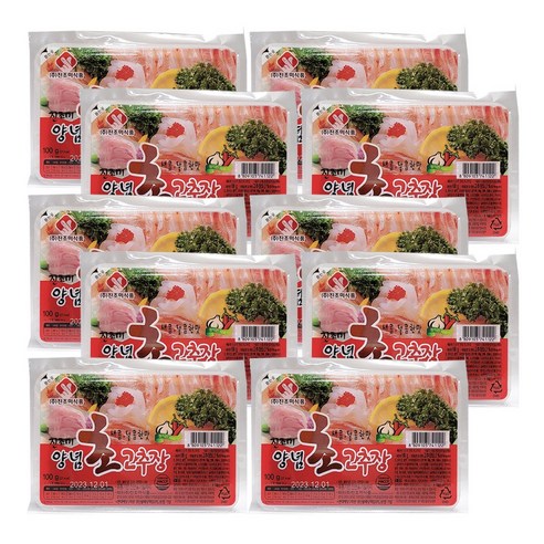 [무료배송] 진조미 양념 초고추장 100g x 10개 횟집 초장 수산 포장 배달
