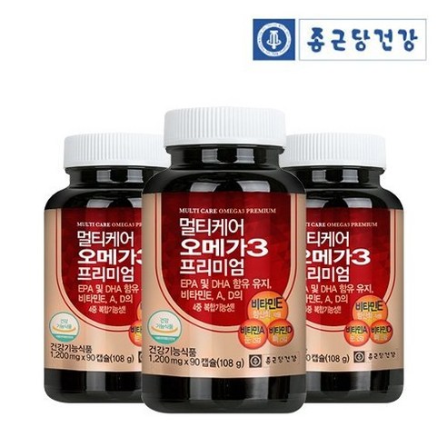 종근당건강 멀티케어 오메가3 프리미엄, 90정, 3개
