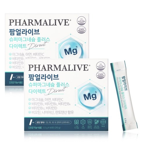 [레몬맛] 하루 2포로 챙기는 11중 기능성 젖산 슈퍼마그네슘 플러스 다이렉트