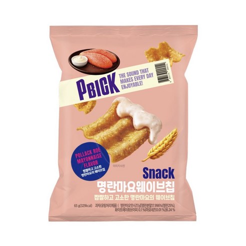 명란마요웨이브칩, 10개, 65g