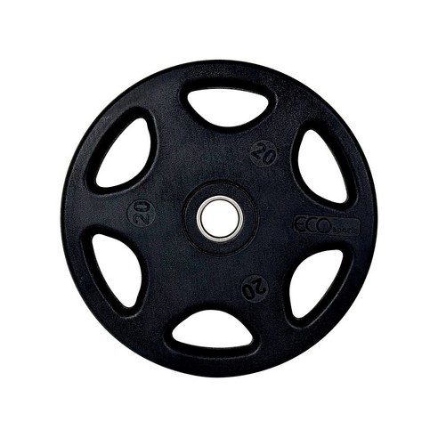 에코스포츠 바벨 중량 원판 6홀 원형, 블랙, 1개, 20kg