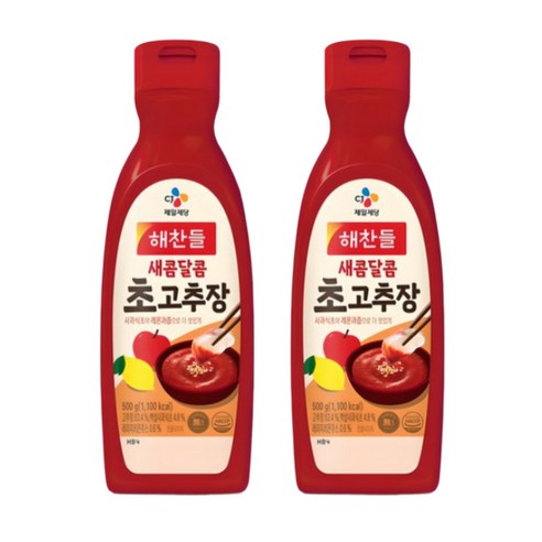 해찬들 새콤달콤 초고추장, 500g, 2개