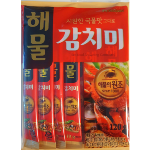 청정원 식자재 감칠맛 육수 해물 감치미 스틱 120g, 1개, 120g