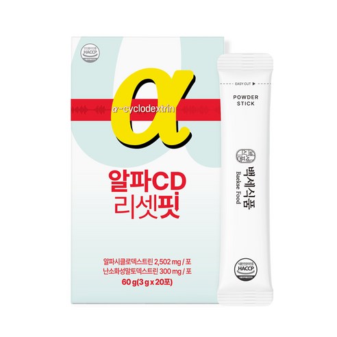 백세식품 알파CD 리셋핏 스틱 HACCP, 5박스, 60g