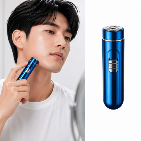 이온팩토리 충전식 남자 휴대용 면도기 미니 전기면도기