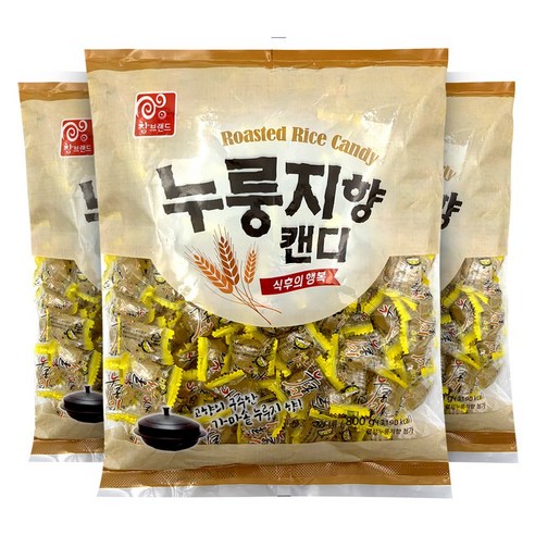 누룽지맛 누룽지향 캔디 옛날사탕, 800g, 3개