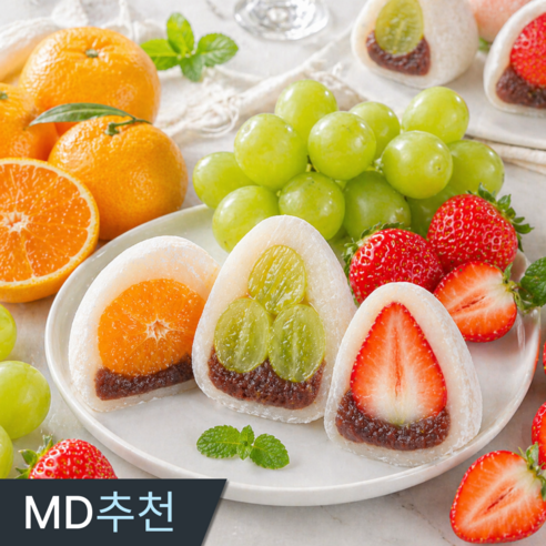 한정수량100개 삼시세끼연구소 과즙터지는 수제 과일 찹쌀떡 모찌 어버이날 스승의날 추석 설 명절 선물 세트, 9개, 70g