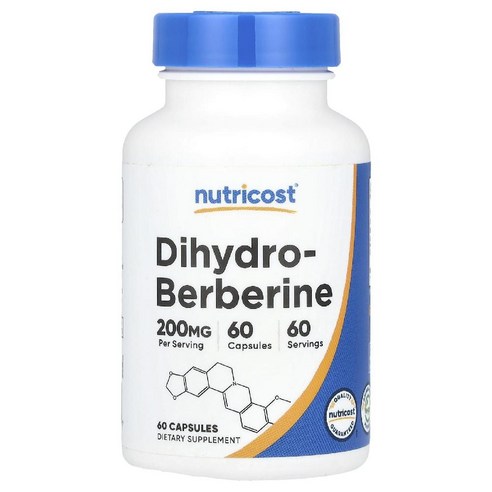 뉴트리코스트 디하이드로 베르베린 베리베린 200mg 60캡슐 버베린 Berberine, 1개, 60정
