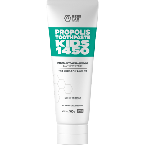 비즈랩 프로폴리스 키즈 어린이 유아 치약 고불소, 1개, 100g