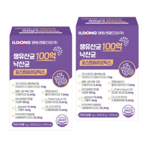 일동생활건강 생유산균 100억 낙산균 포스트바이오틱스 2g