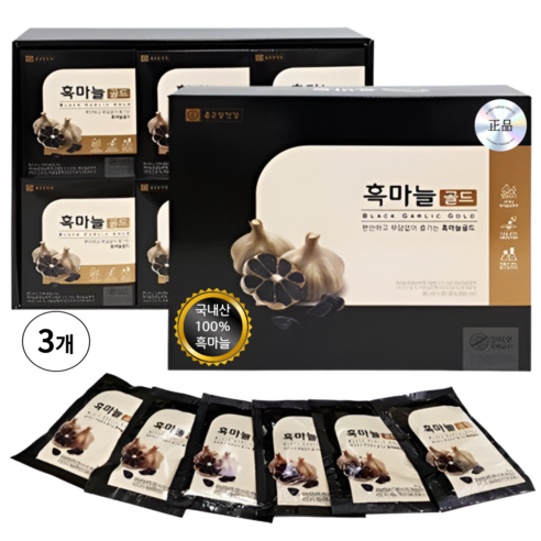 HnF (리뉴얼 최신제조) 종근당 흑마늘 골드 100% 국내산 흑마늘 숙성 발효 농축액, 80ml, 180세트
