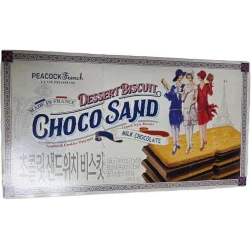 피코크 초콜릿 샌드위치 135g x 3개 총 405g