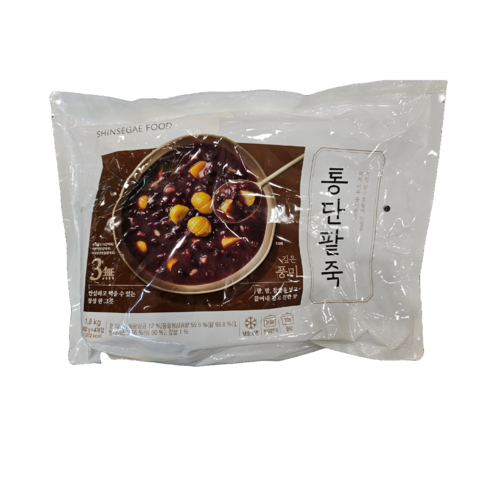 신세계푸드 통단팥죽 450g X 4입, 1800g(냉장배송)