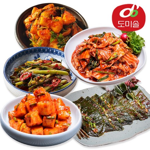 [도미솔] 별미김치 5종 내 입맛대로 골라담기, 1개, 800g
