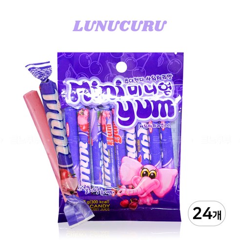 미니염 츄이캔디 사워체리맛 64g x 24개입