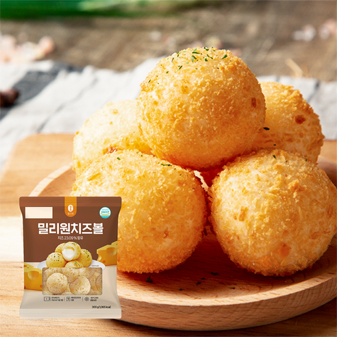 [밀리원] 바삭쫀득 모짜렐라 연유 치즈볼 300g, 300g, 1개