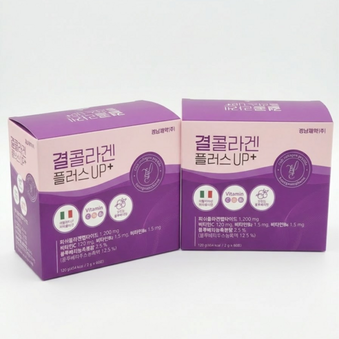 경남제약 결콜라겐 플러스UP 이탈리아산 피쉬콜라겐 비타민C B2 B6 블루베리맛, 2개, 60회분