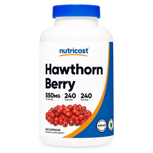 뉴트리코스트 호손 베리 Hawthorn Berry 550MG 240캡슐, 1개, 240정