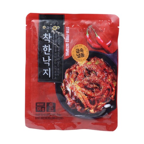 착한낙지 손질낙시 135g 13팩 양념소스 50g 13팩