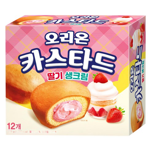 오리온 카스타드 딸기 생크림 12p