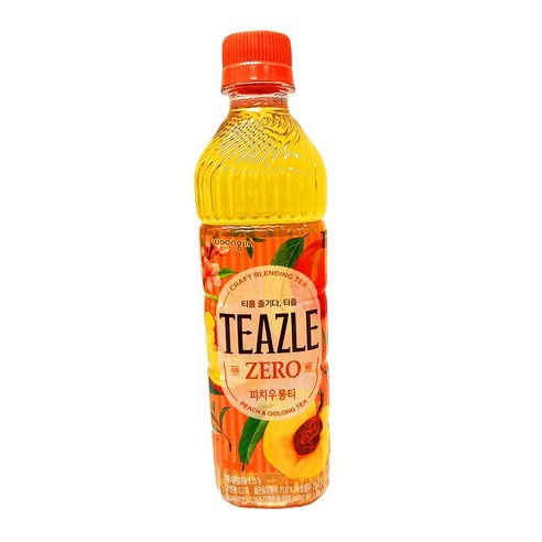 웅진 티즐 피치 우롱티, 500ml, 16개