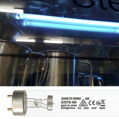 산쿄 G15T8-AN 15W 자외선 살균램프 컵 살균기 전용 교체램프 업소용 식기 UVC 소독램프 일제