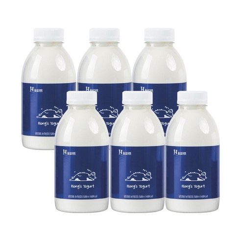 제주지헌목장 홍스요구르트 오리지널 500ml 6개 (제주직송)