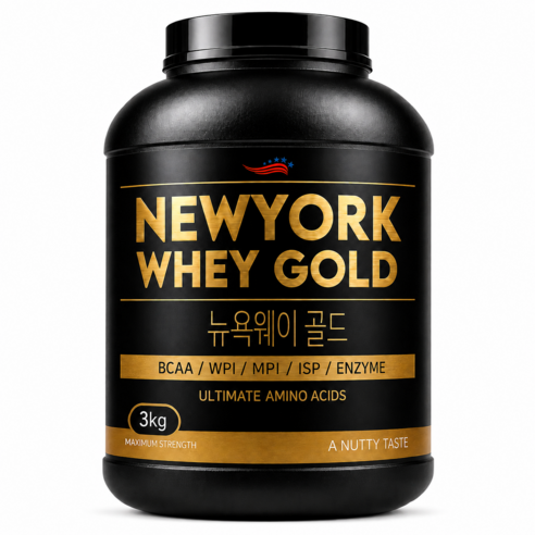 뉴욕웨이 골드 WPI함유 단백질 보충제 곡물맛, 1개, 3kg