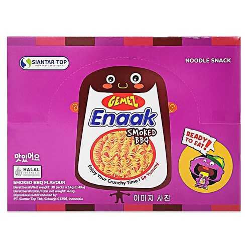 게메즈 에낙 누들 스낵 스모크 바베큐맛 420g