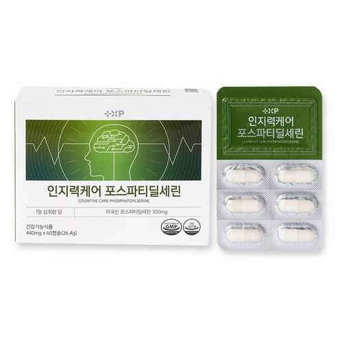 인지력케어 포스파티딜세린 인지력 셀렌 비타민E 포도종자추출물, 1박스, 60회분