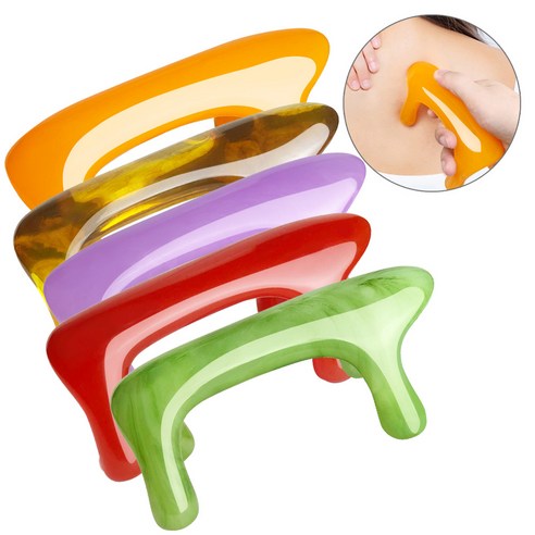 (지압스틱 17호 1P) 괄사 네발 지압봉 안마기 안마봉 마사자기 지압기 바디마사지기, 1개, 오렌지