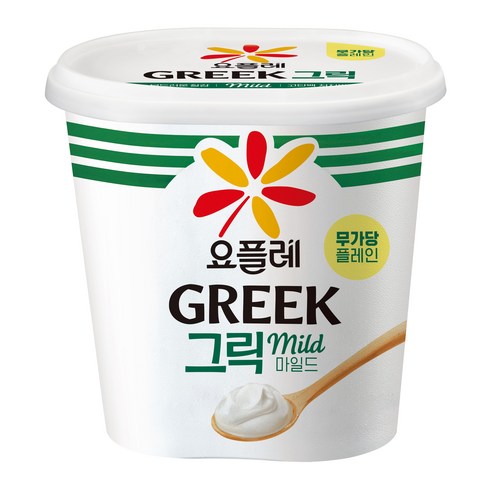 빙그레 요플레 그릭요거트 무가당 플레인, 4개, 900g