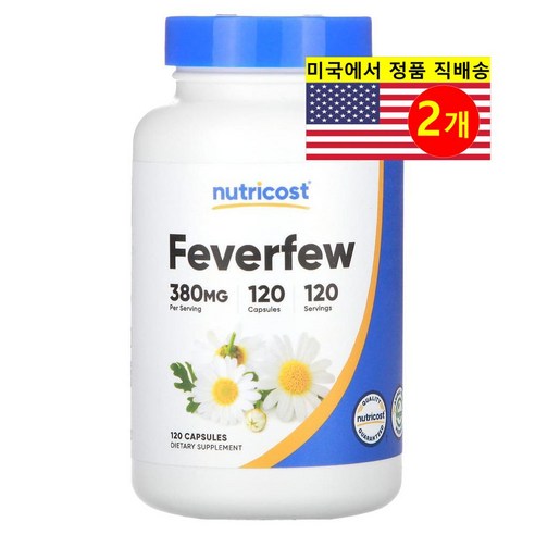 뉴트리코스트 화란국화 피버퓨 380mg 120캡슐 2개, 120정, 2개