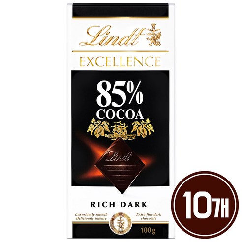 린트 엑설런스 85% 코코아 다크 초콜릿, 100g, 10개