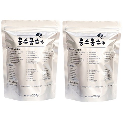 무료배송 콩스콩스 원두커피 하우스 블렌드, 더치분쇄, 200g, 2개
