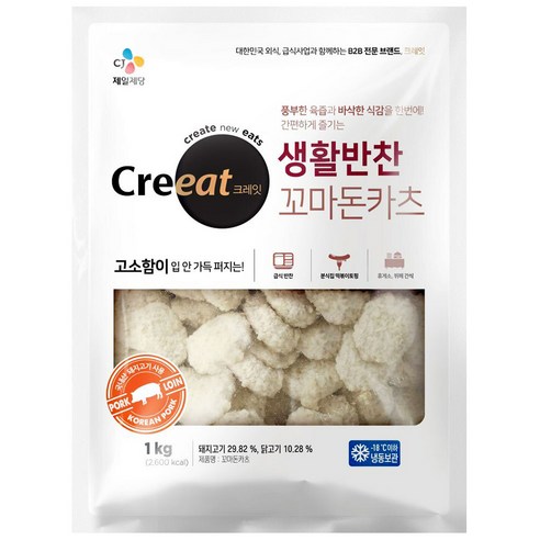 돈까스 크레잇 생활반찬 꼬마돈카츠 1kg, 1kg, 3개