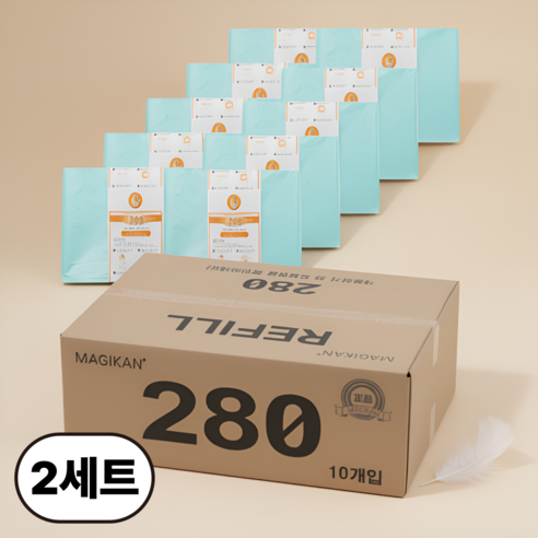 매직캔 정품리필봉투 280그린 (27리터용) 280R10G