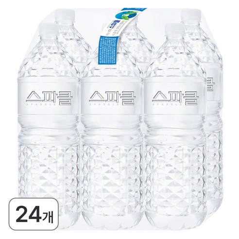 스파클 무라벨 천연암반수 안전한생수 깨끗한물 미네랄워터, 2L, 24개