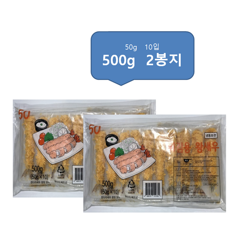 가토코 왕새우튀김(10미) 500g, 2개, 500g