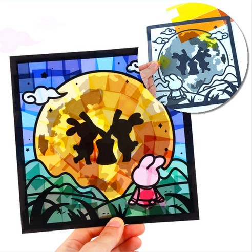 전통 썬캐쳐 diy 만들기 키트, 5세트, 보름달썬캐쳐