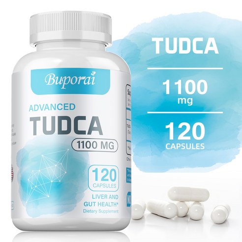 TUDCA 간 보충제 1100mg, 초강력 담즙산 TUDCA 보충제, 간 정화, 해독 및 복구를 위한 간 지원